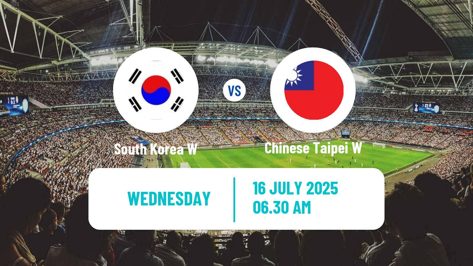 Soccer EAFF E-1 Women South Korea W - Chinese Taipei W