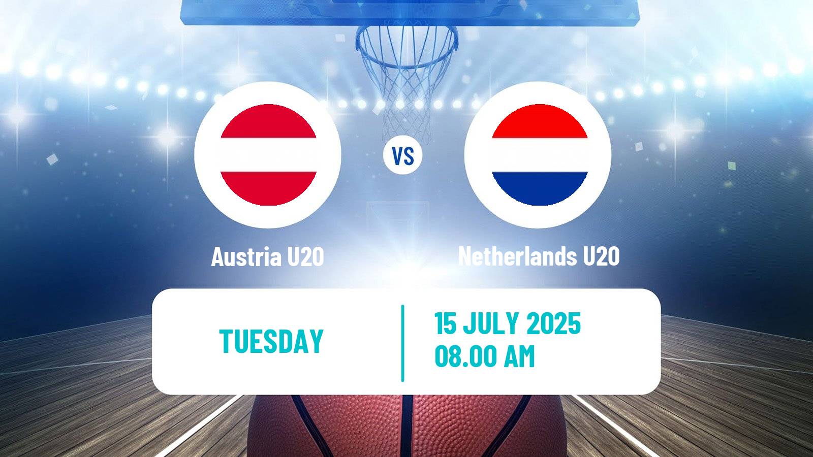Basketball EuroBasket U20 B Austria U20 - Netherlands U20