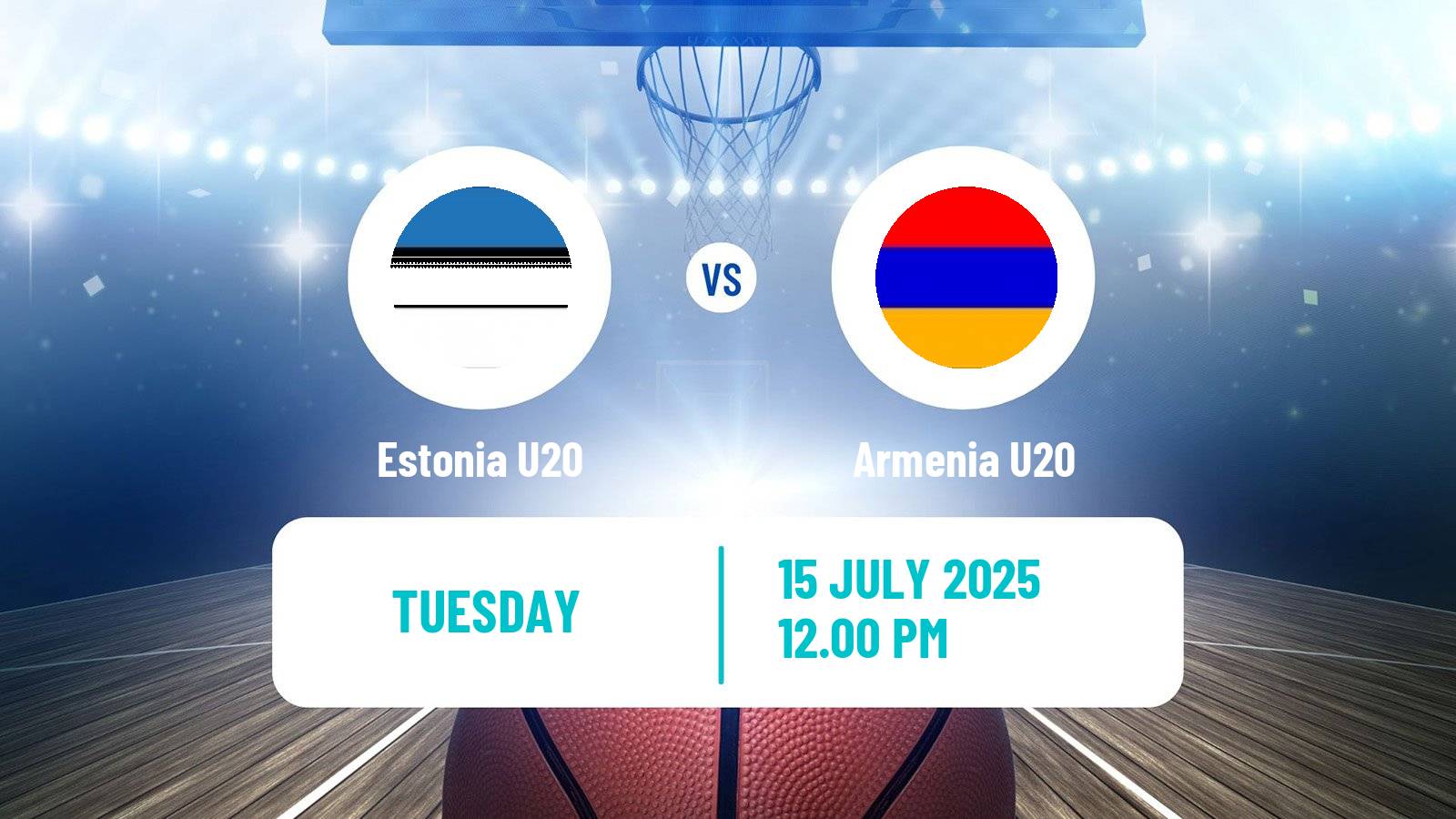 Basketball EuroBasket U20 B Estonia U20 - Armenia U20