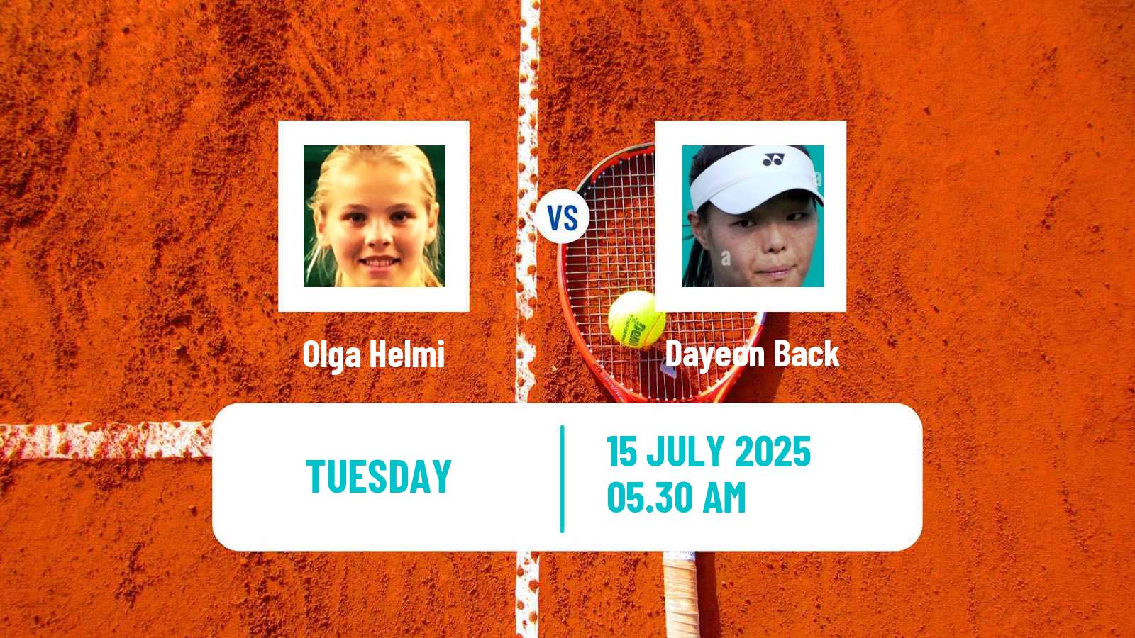 Tennis ITF W35 Monastir 2 Women 2025 Olga Helmi - Dayeon Back