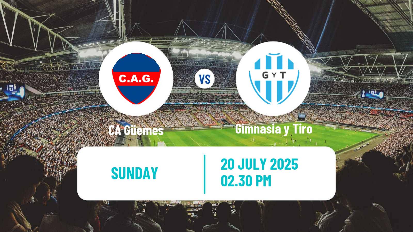 Soccer Argentinian Primera Nacional Güemes - Gimnasia y Tiro