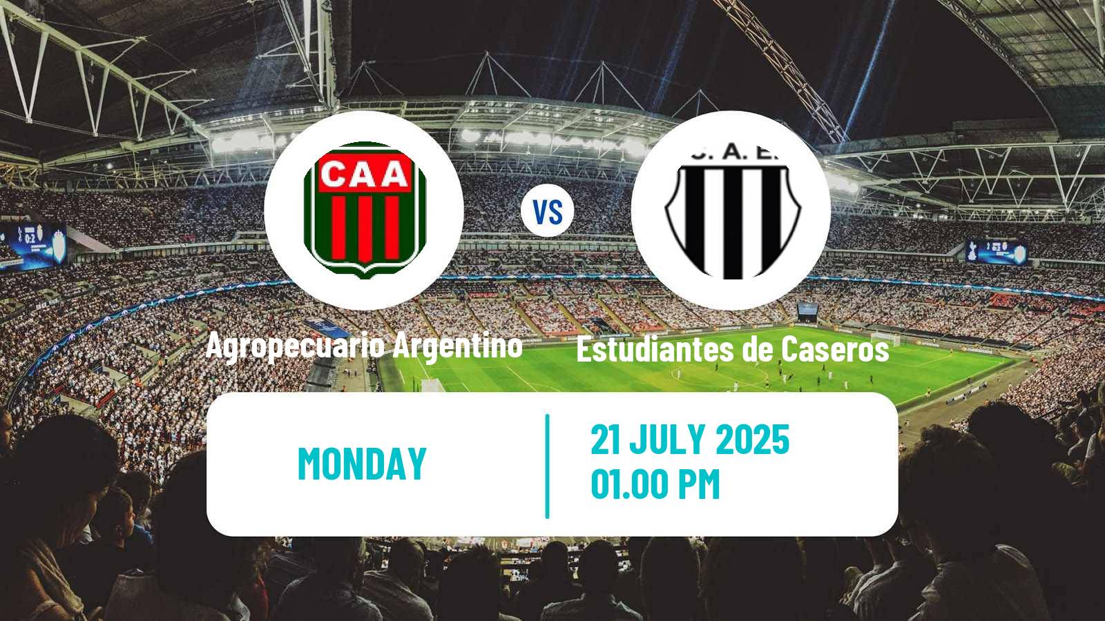 Soccer Argentinian Primera Nacional Agropecuario Argentino - Estudiantes de Caseros