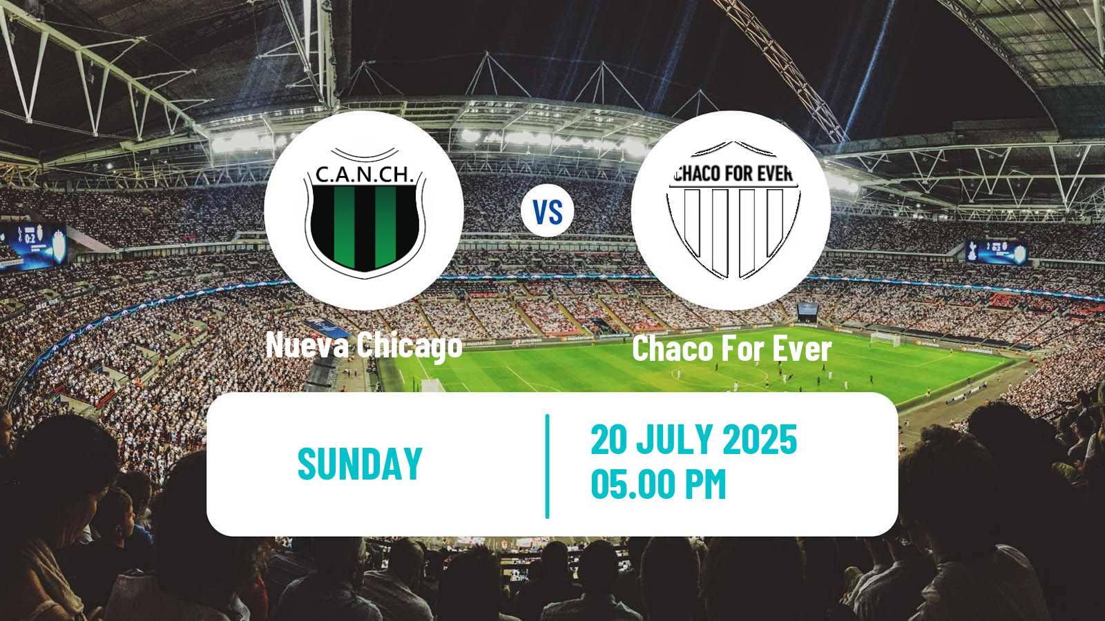 Soccer Argentinian Primera Nacional Nueva Chicago - Chaco For Ever
