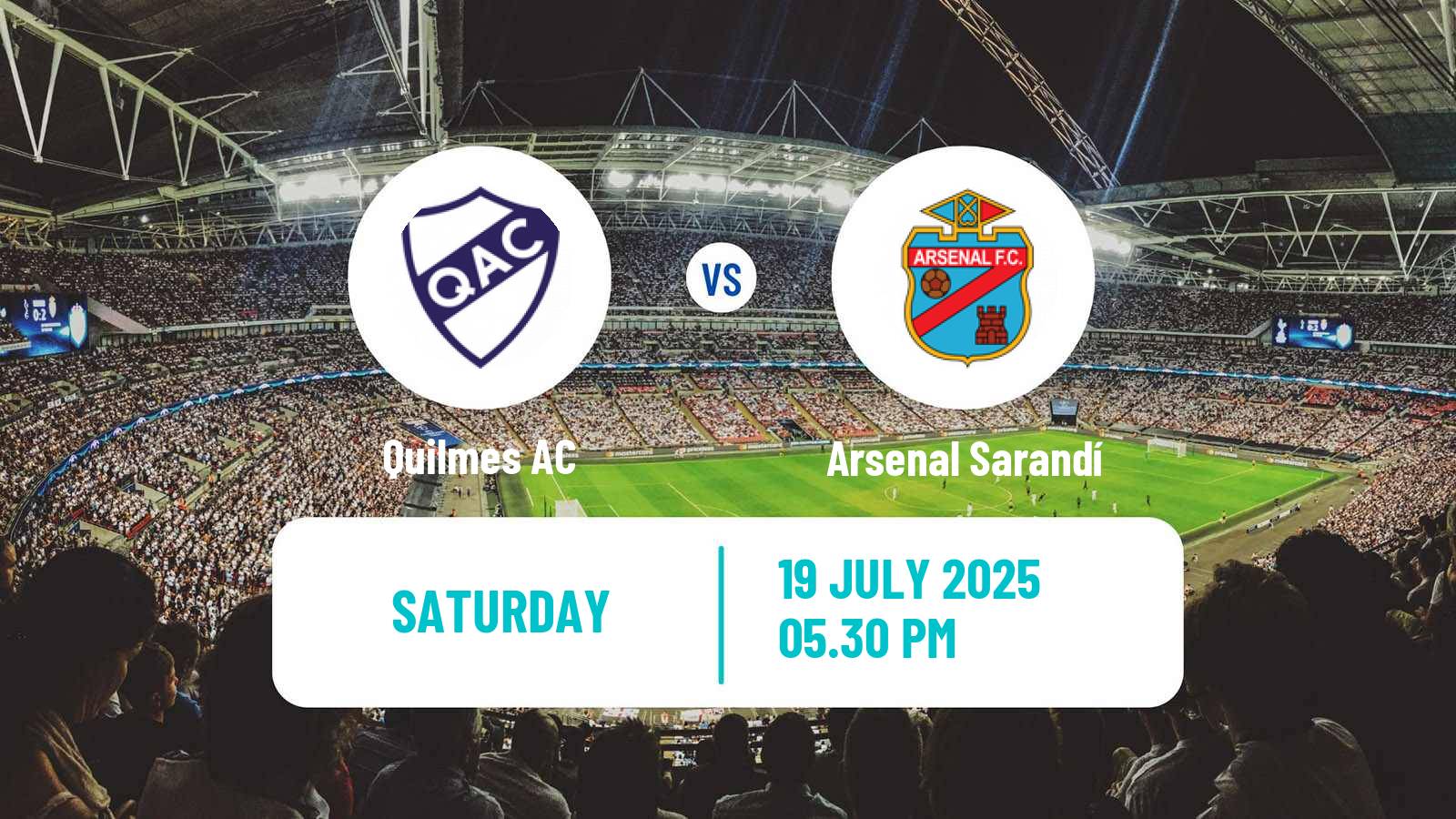 Soccer Argentinian Primera Nacional Quilmes - Arsenal Sarandí