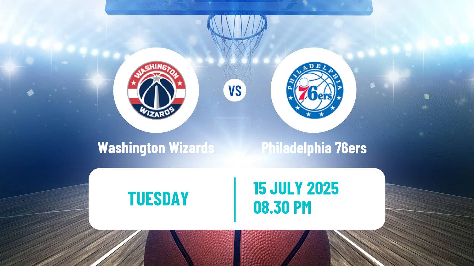Basketball NBA Las Vegas Summer League Washington Wizards - Philadelphia 76ers