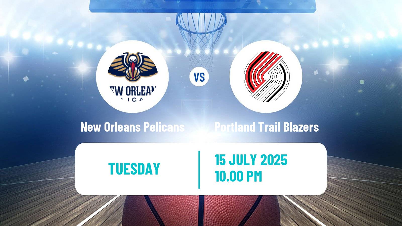 Basketball NBA Las Vegas Summer League New Orleans Pelicans - Portland Trail Blazers