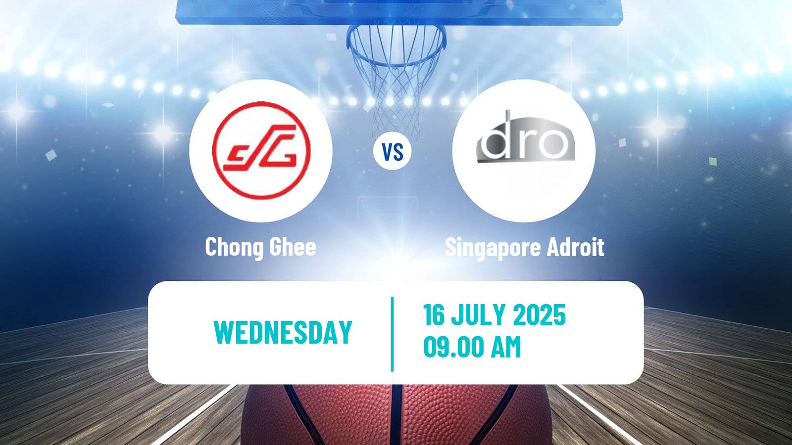 Basketball Singapore NBL Chong Ghee - Singapore Adroit