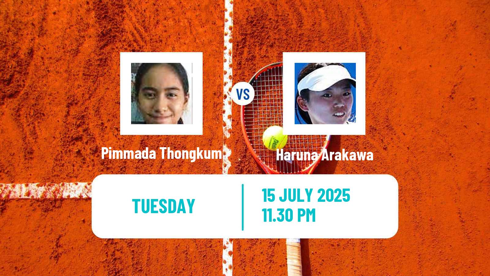 Tennis ITF W15 Nakhon Pathom Women Pimmada Thongkum - Haruna Arakawa