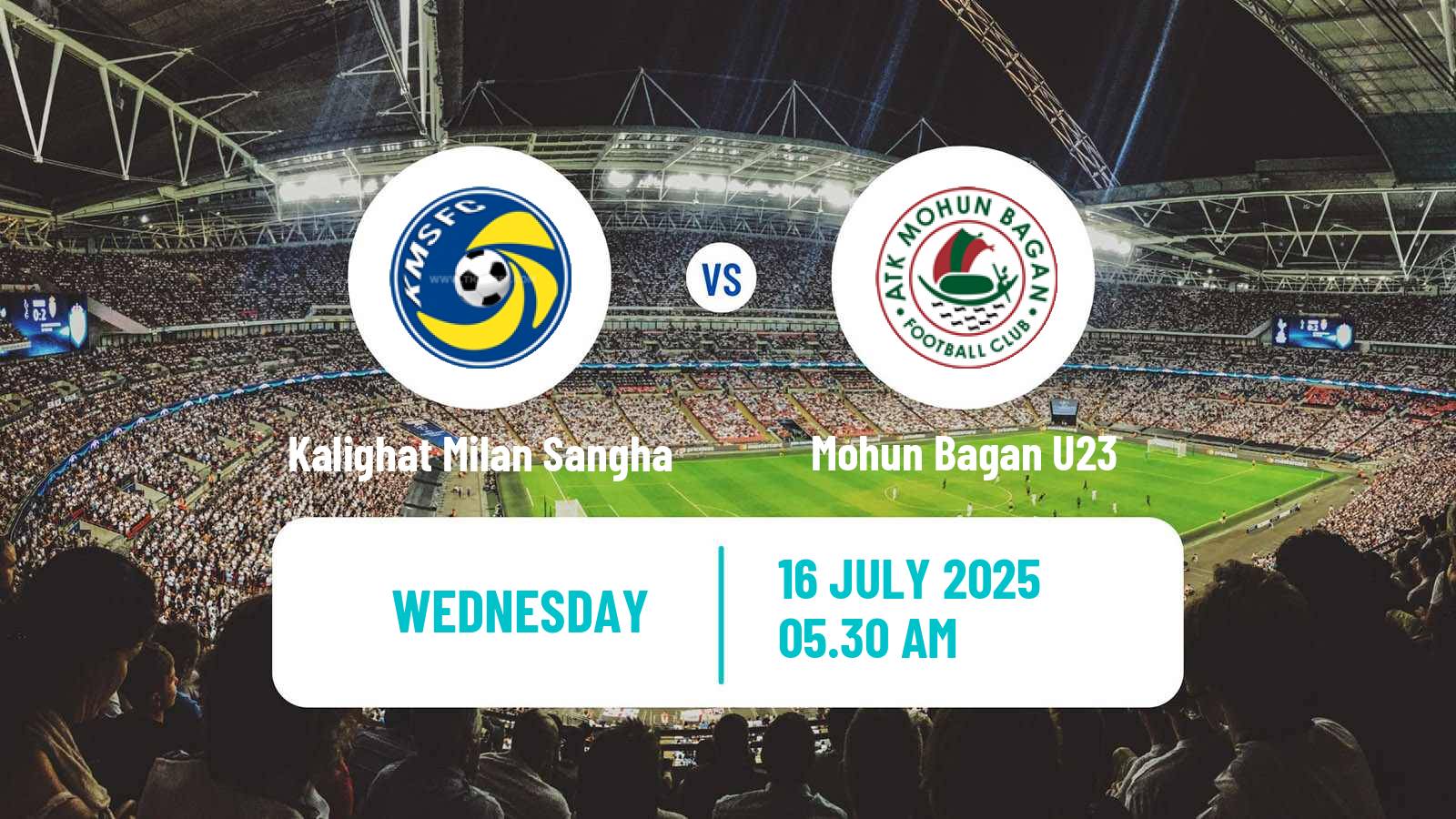Soccer Calcutta Premier Division Kalighat Milan Sangha - Mohun Bagan U23