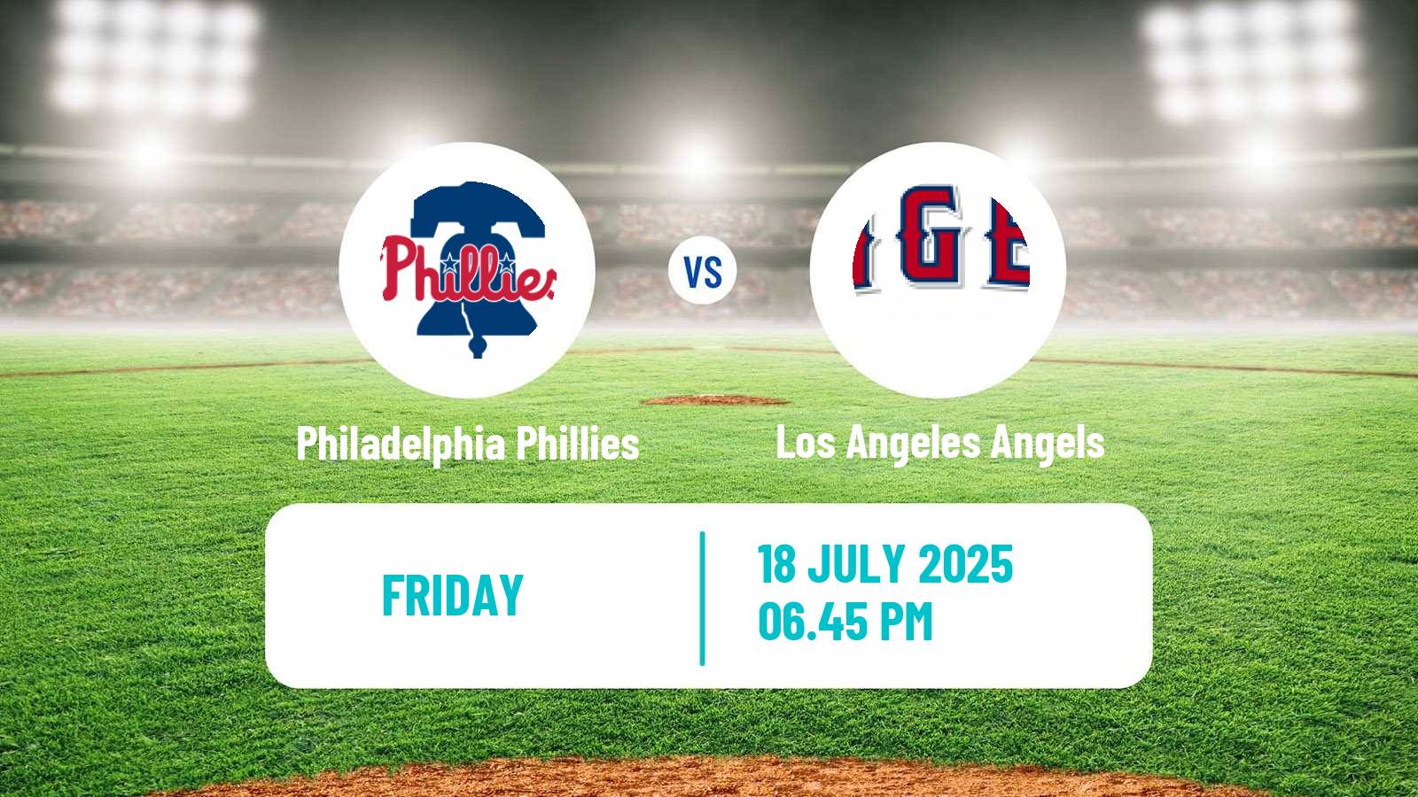 Baseball MLB Philadelphia Phillies - Los Angeles Angels