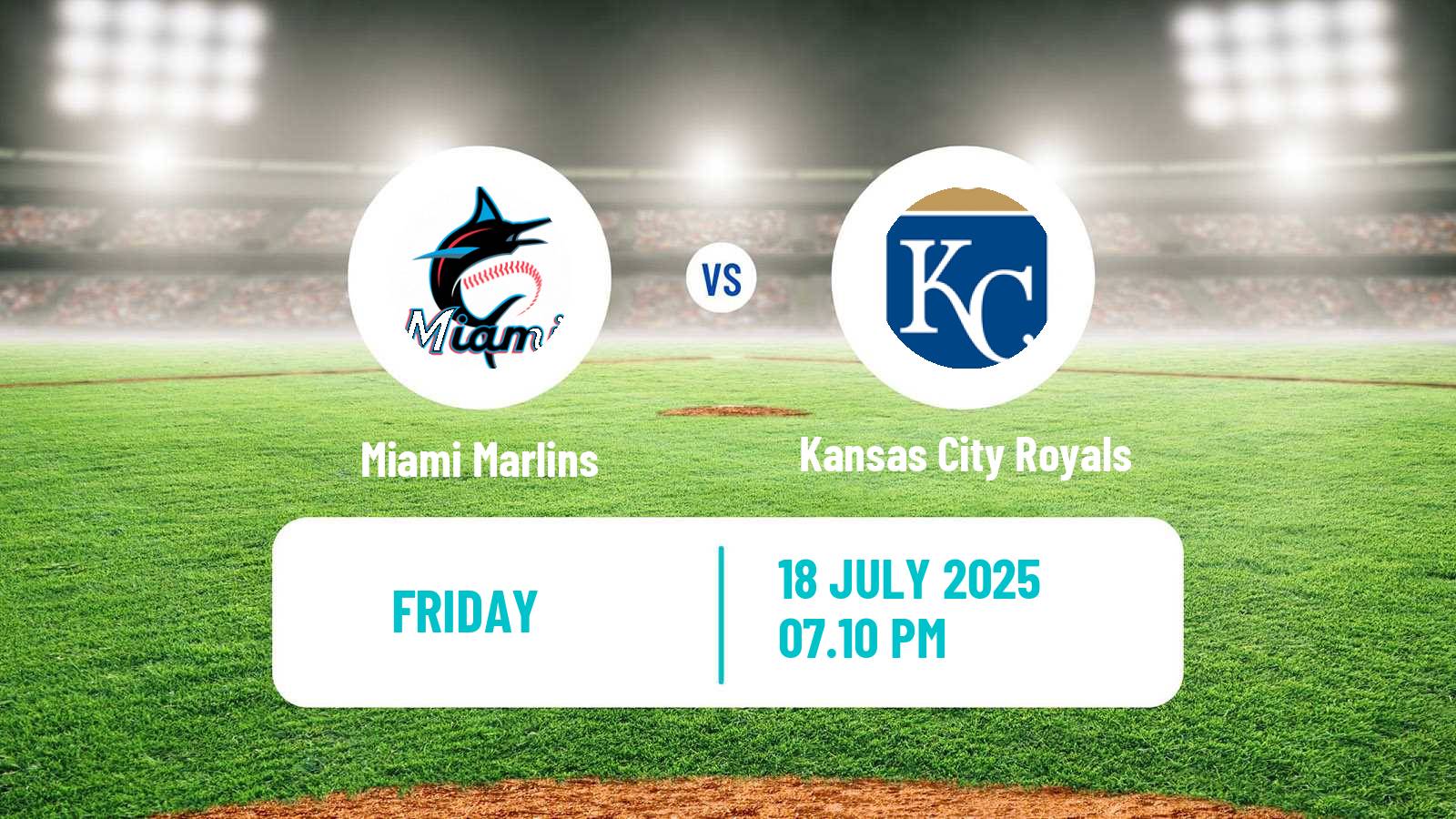 Baseball MLB Miami Marlins - Kansas City Royals