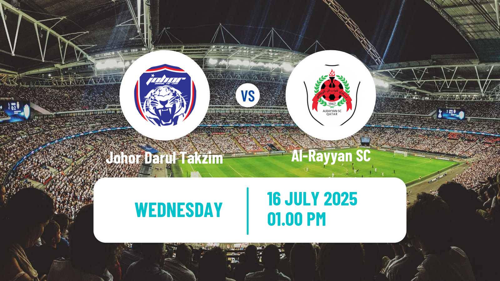 Soccer Club Friendly Johor Darul Takzim - Al-Rayyan