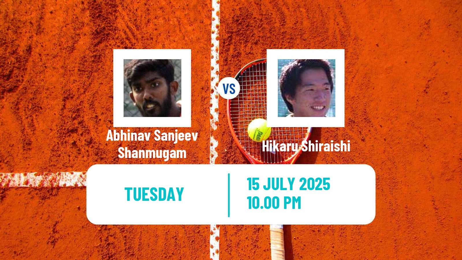 Tennis ITF M15 Nakhon Pathom Men Abhinav Sanjeev Shanmugam - Hikaru Shiraishi
