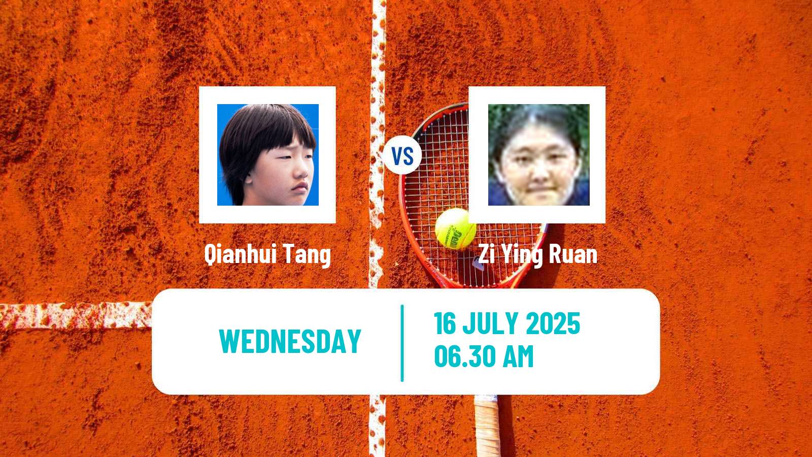 Tennis ITF W15 Luan Women Qianhui Tang - Zi Ying Ruan