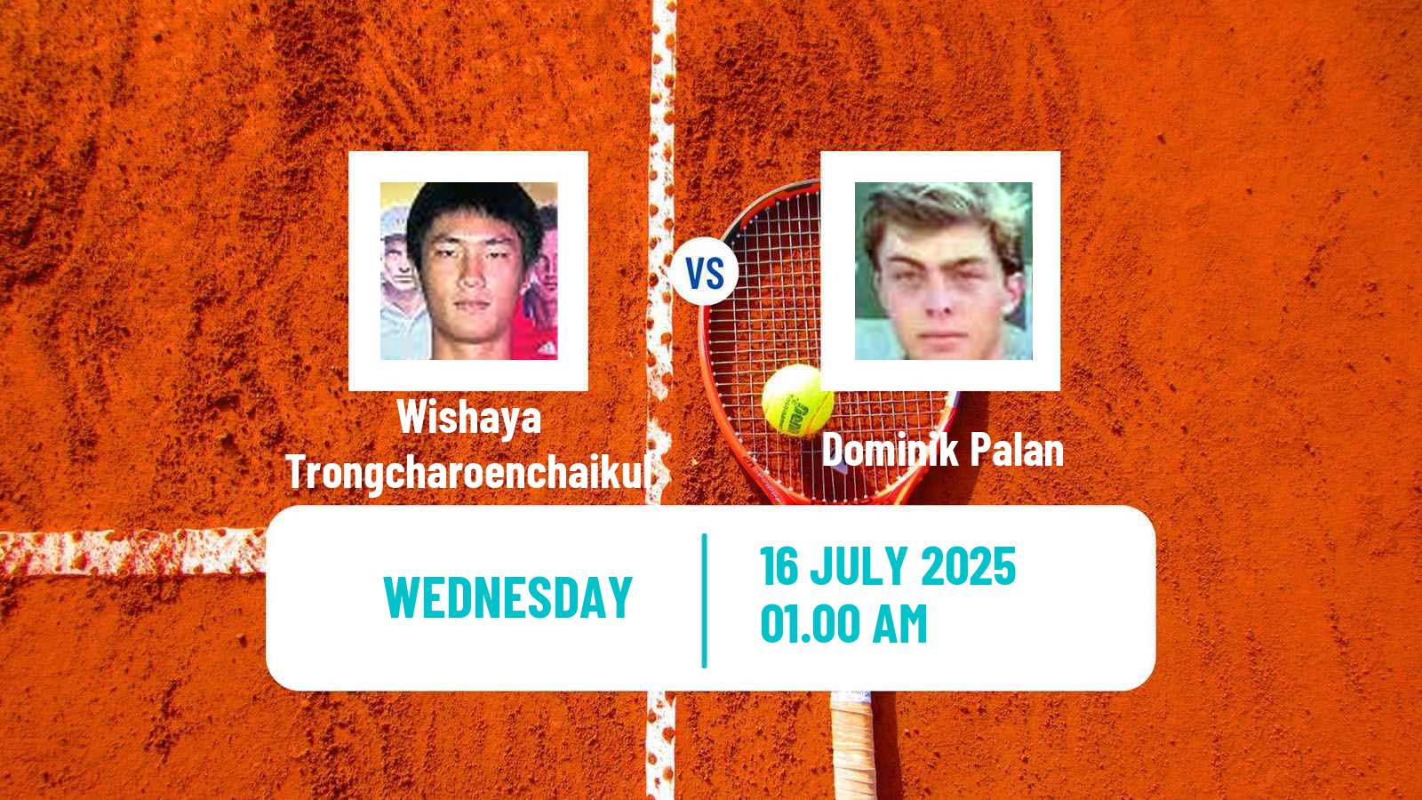 Tennis ITF M15 Nakhon Pathom Men Wishaya Trongcharoenchaikul - Dominik Palan