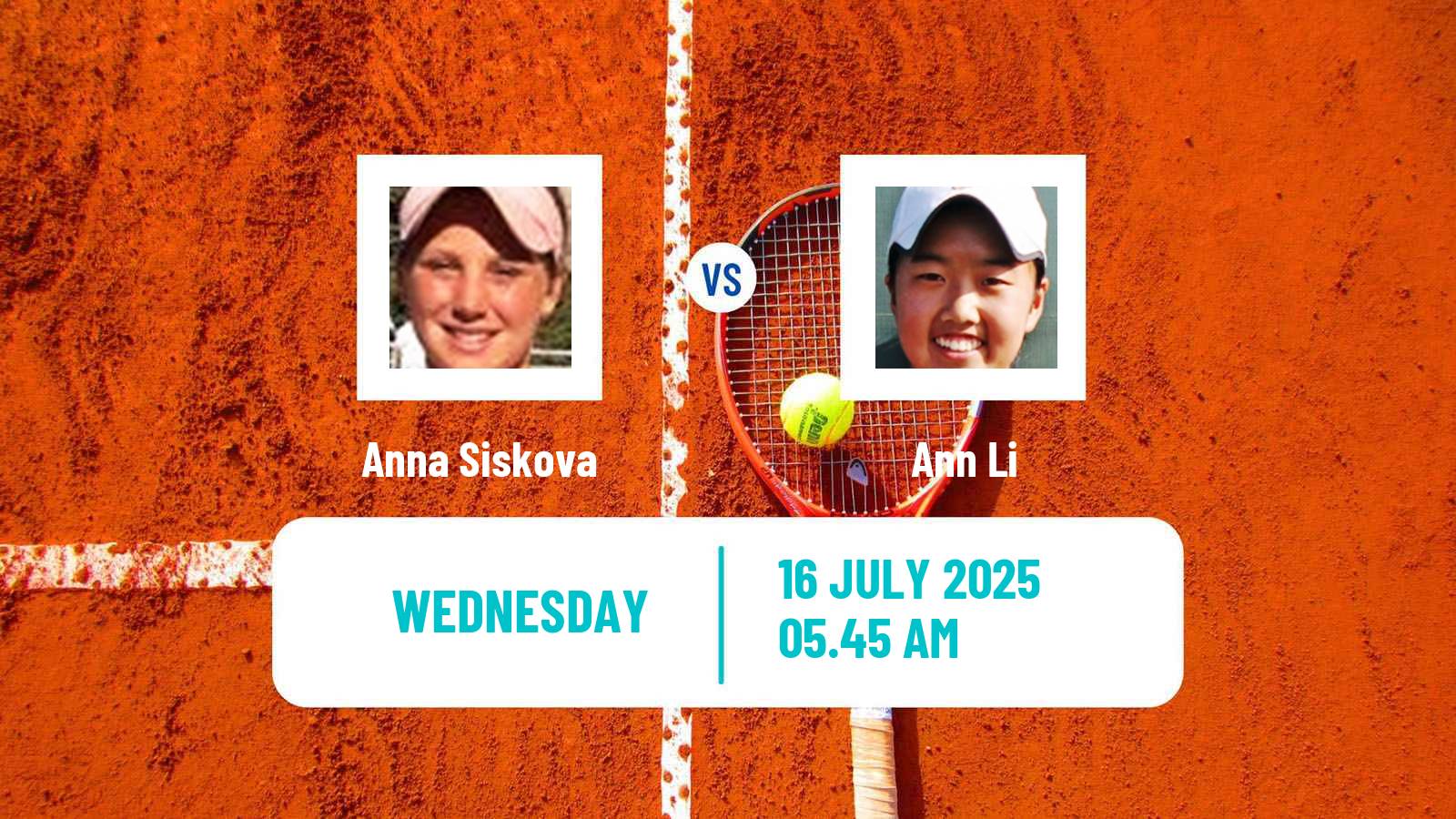 Tennis WTA Iasi Anna Siskova - Ann Li