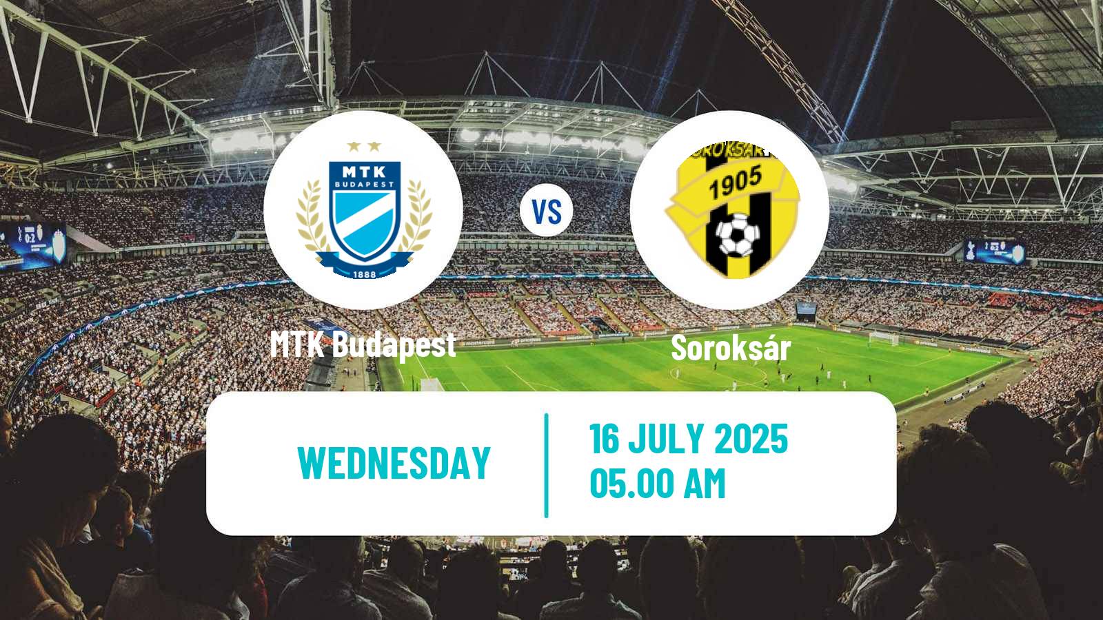 Soccer Club Friendly MTK Budapest - Soroksár