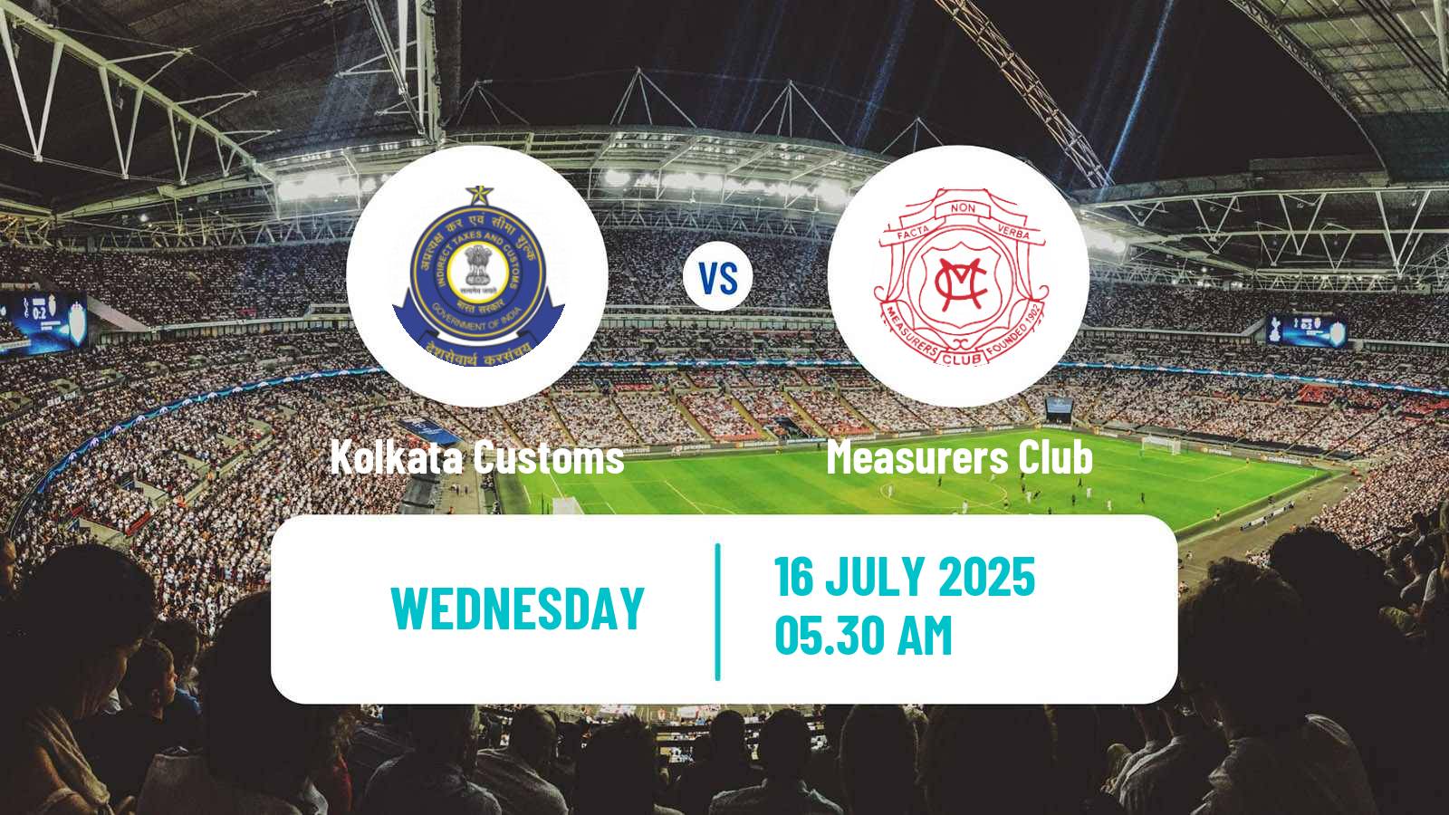 Soccer Calcutta Premier Division Kolkata Customs - Measurers Club