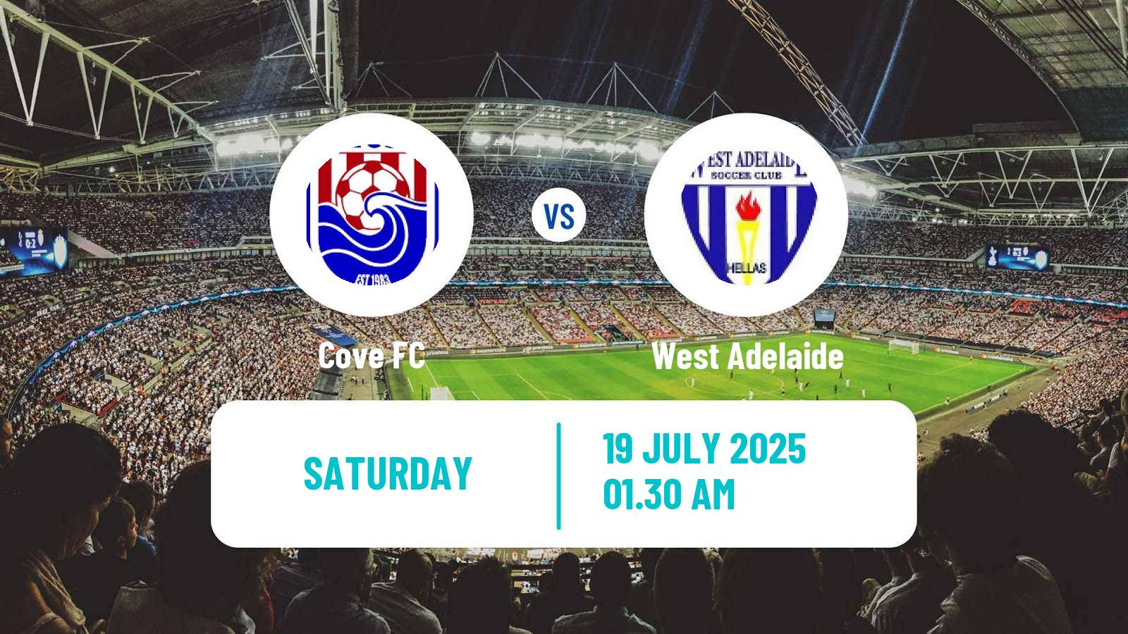 Soccer Australian SA State League Cove - West Adelaide