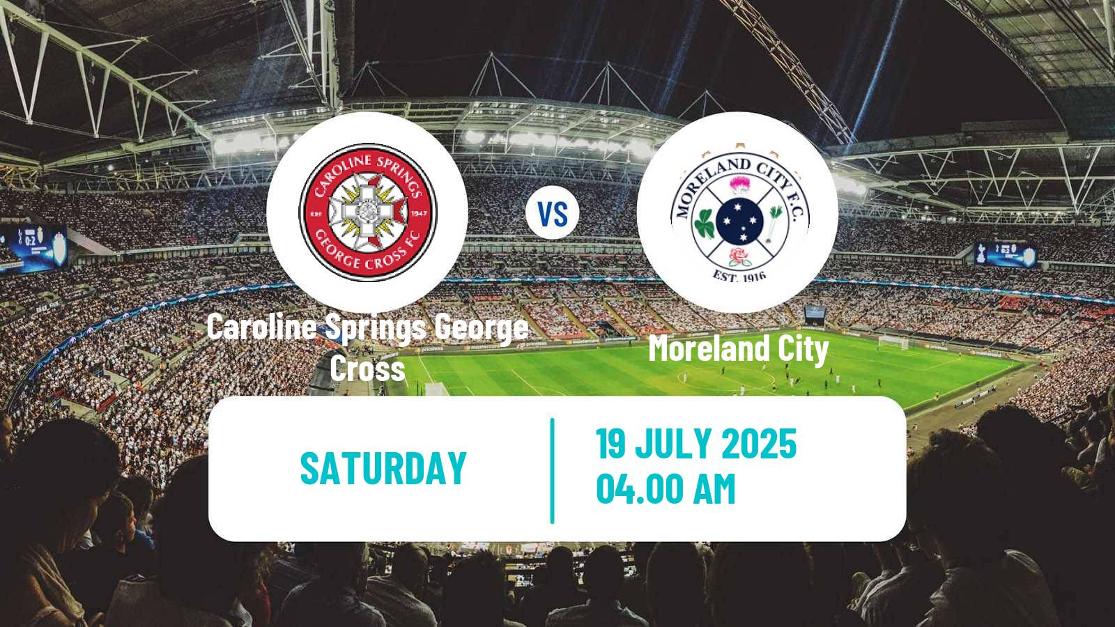 Soccer Australian Victoria Premier League Caroline Springs George Cross - Moreland City