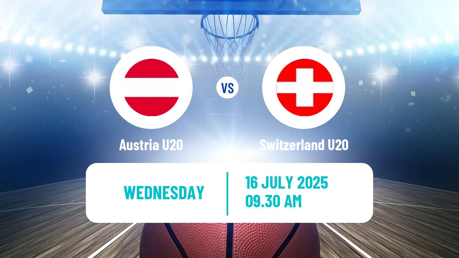 Basketball EuroBasket U20 B Austria U20 - Switzerland U20