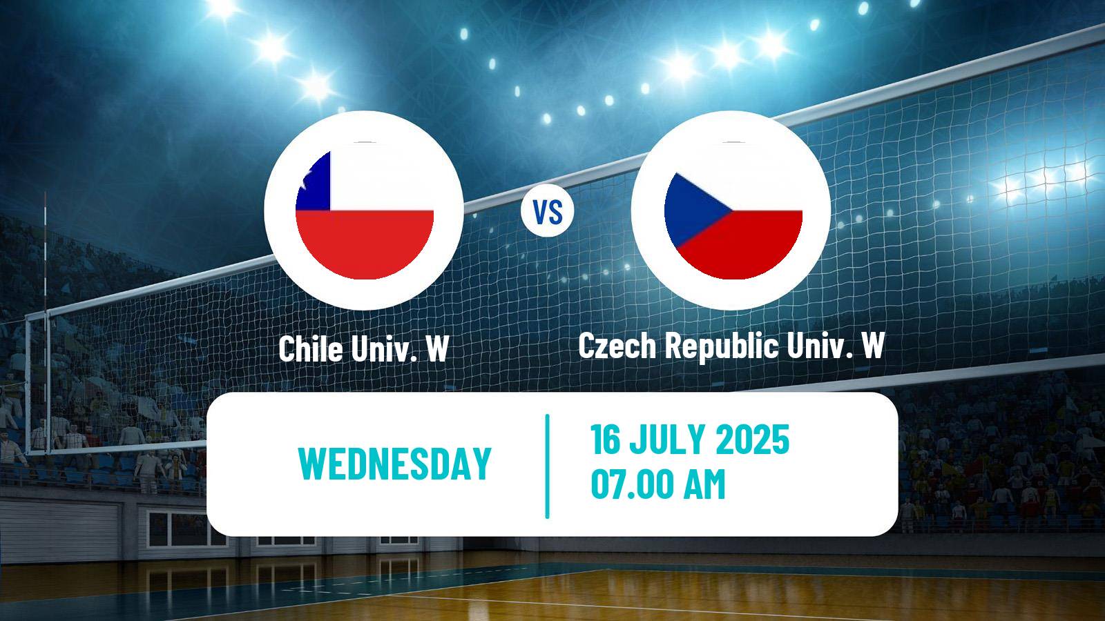Volleyball Universiade Volleyball Women Chile Univ. W - Czech Republic Univ. W