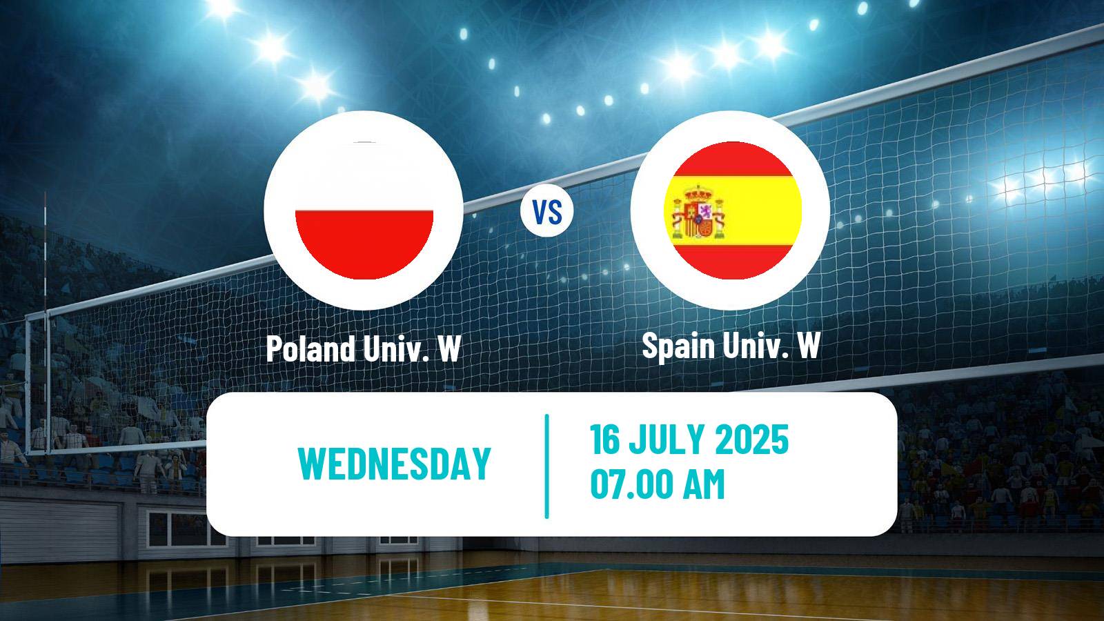 Volleyball Universiade Volleyball Women Poland Univ. W - Spain Univ. W