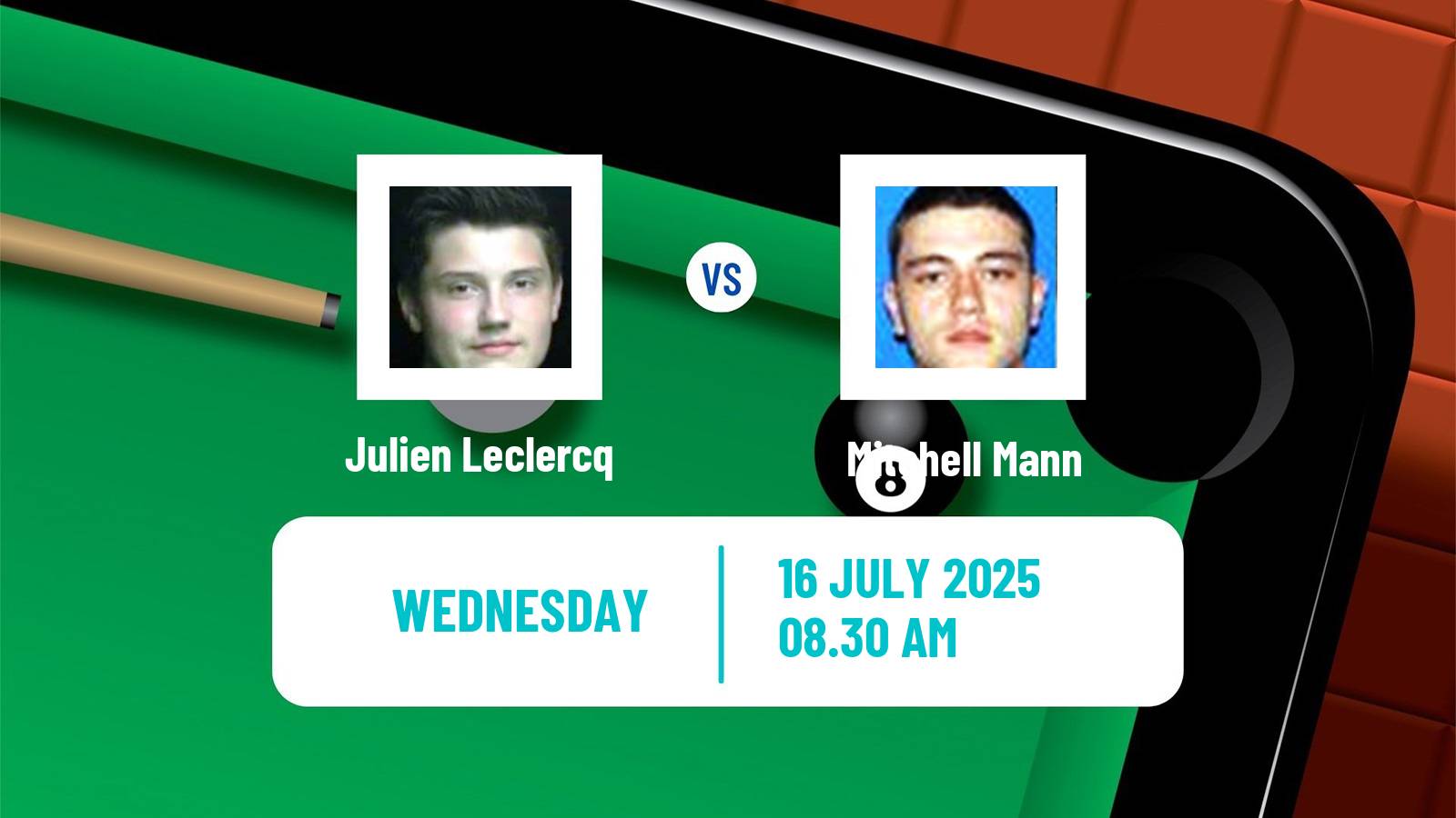 Snooker Championship League Julien Leclercq - Mitchell Mann