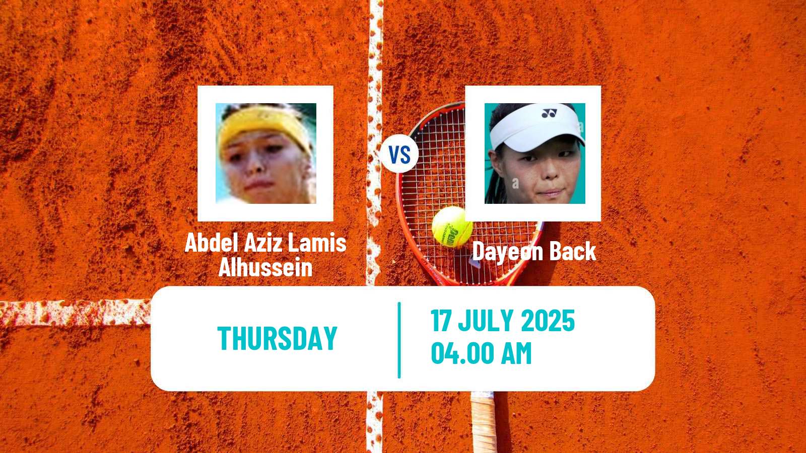 Tennis ITF W35 Monastir 2 Women Abdel Aziz Lamis Alhussein - Dayeon Back