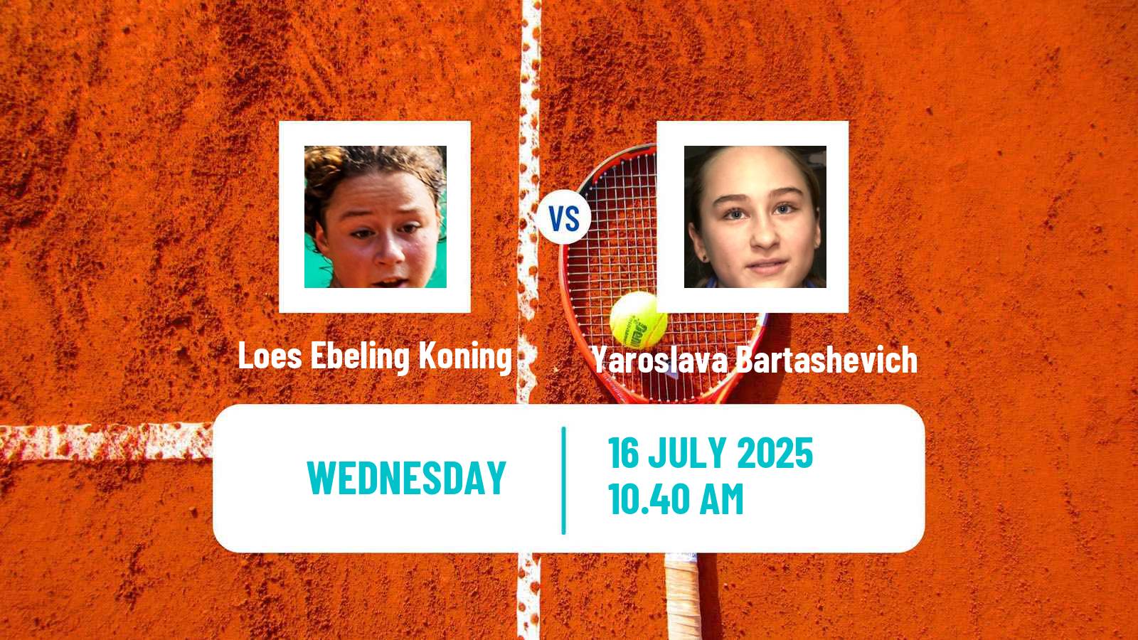 Tennis ITF W35 Casablanca Women Loes Ebeling Koning - Yaroslava Bartashevich