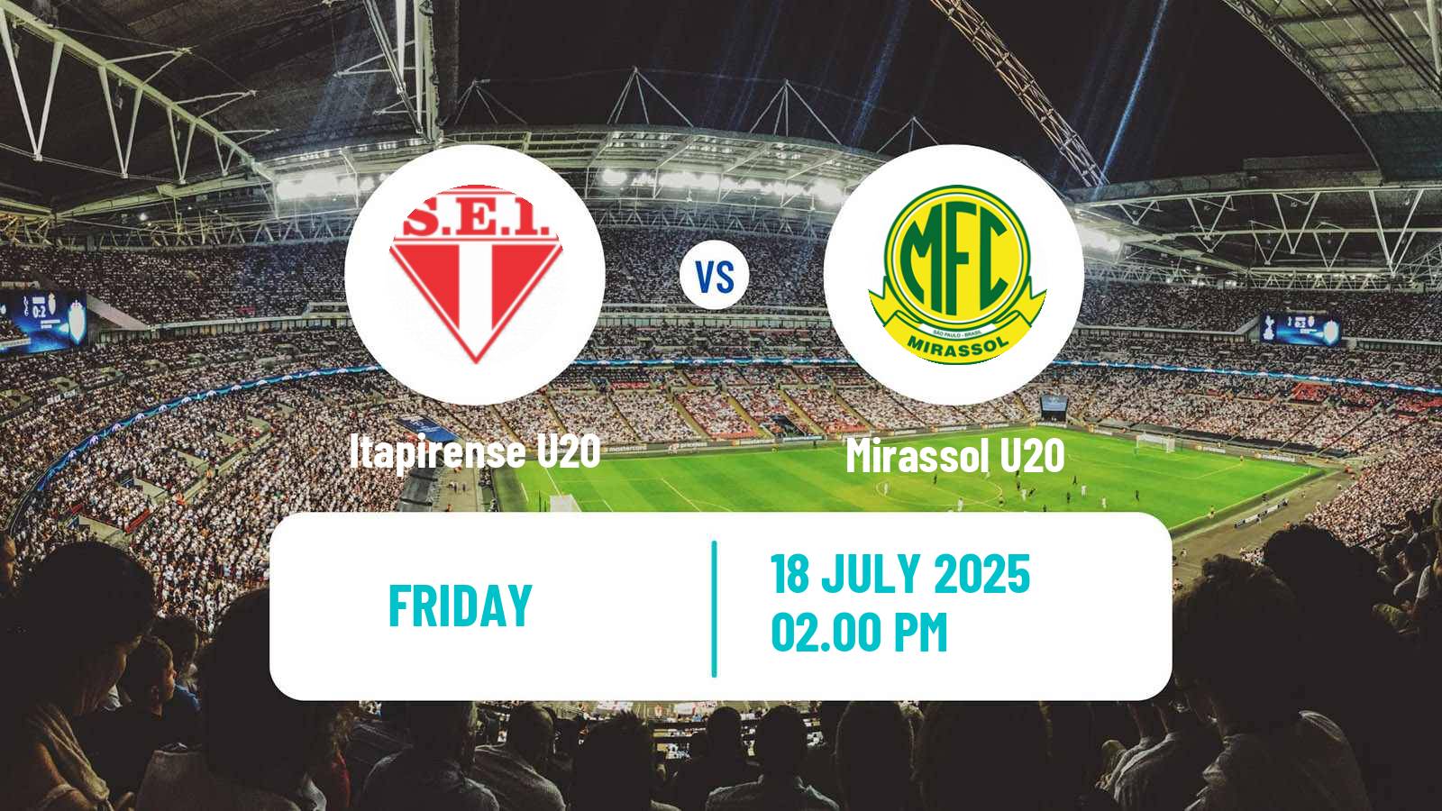Soccer Brazilian Paulista U20 Itapirense U20 - Mirassol U20
