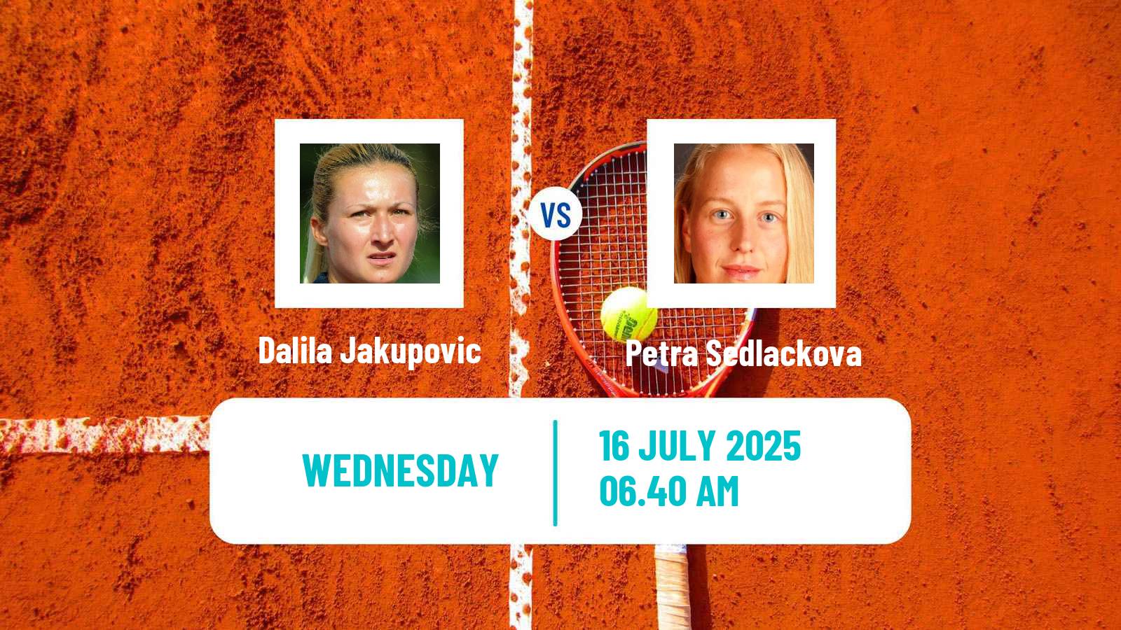 Tennis ITF W75 Olomouc Women Dalila Jakupovic - Petra Sedlackova
