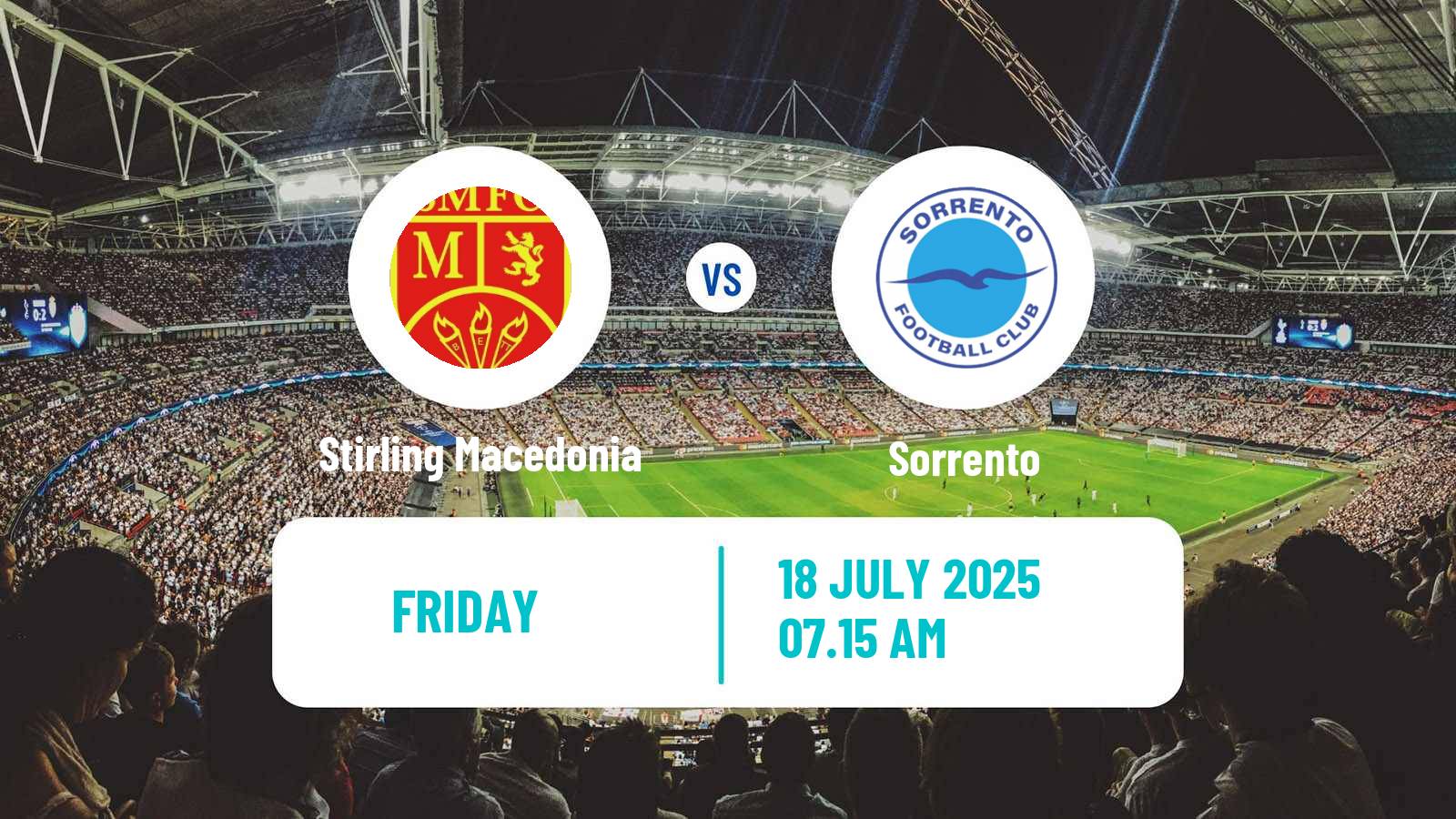 Soccer Australian NPL Western Australia Stirling Macedonia - Sorrento