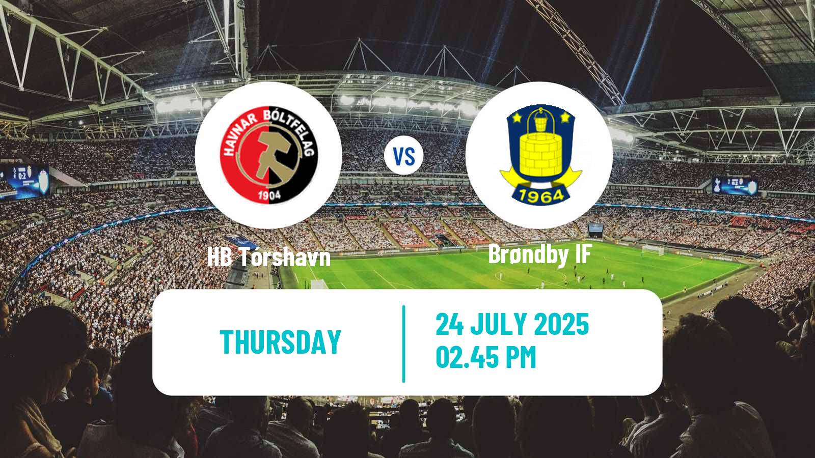 Soccer UEFA Europa Conference League HB Tórshavn - Brøndby