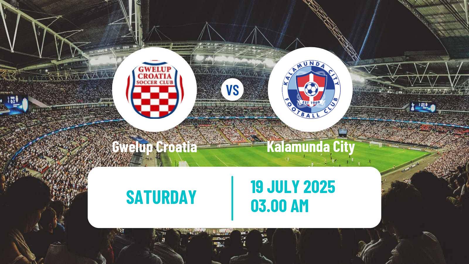 Soccer Australian WA State League Gwelup Croatia - Kalamunda City