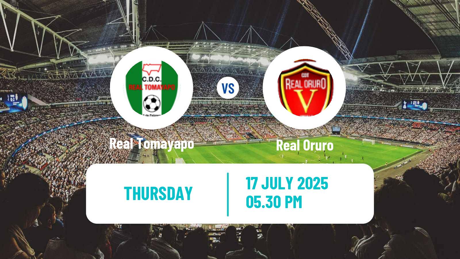 Soccer Bolivian League Cup Real Tomayapo - Real Oruro