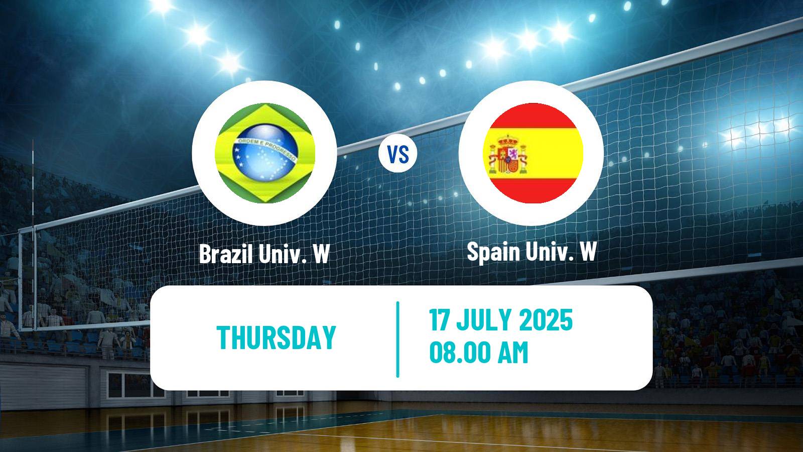 Volleyball Universiade Volleyball Women Brazil Univ. W - Spain Univ. W