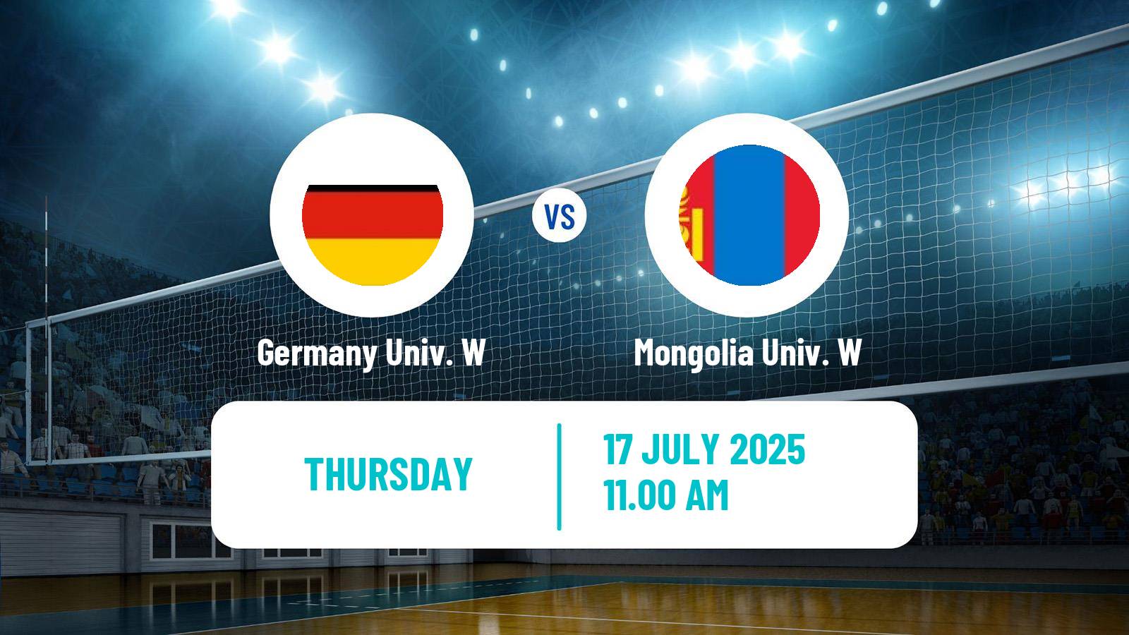 Volleyball Universiade Volleyball Women Germany Univ. W - Mongolia Univ. W