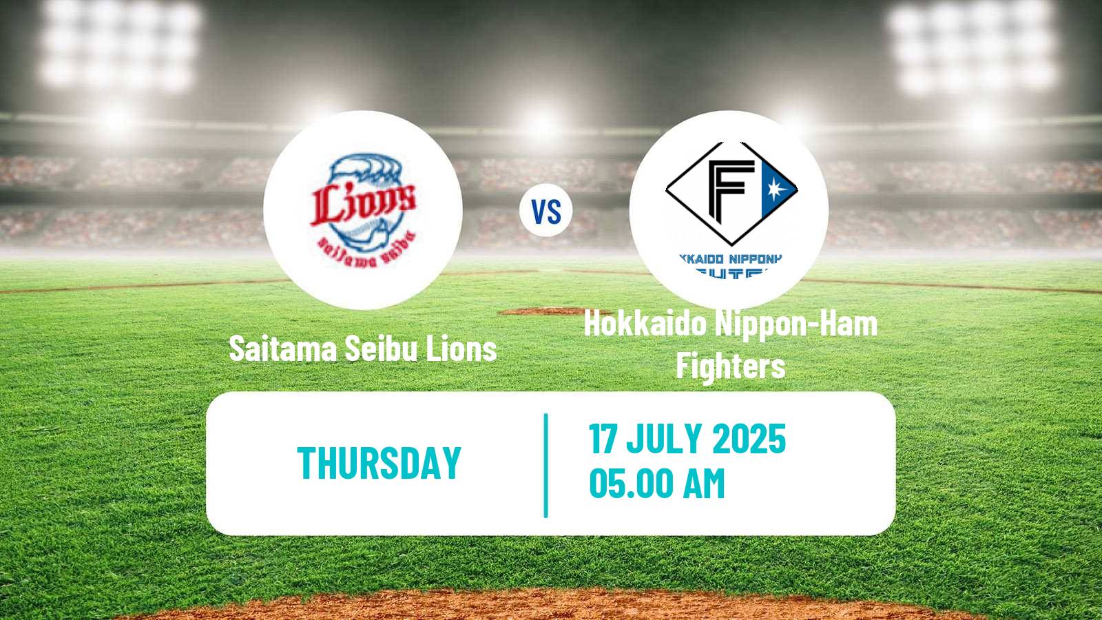 Baseball NPB Saitama Seibu Lions - Hokkaido Nippon-Ham Fighters