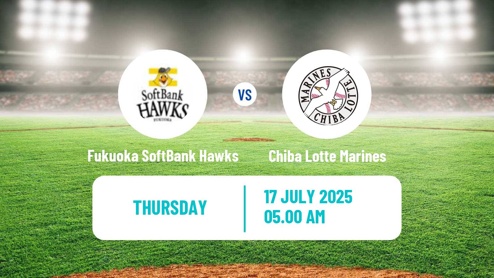 Baseball NPB Fukuoka SoftBank Hawks - Chiba Lotte Marines