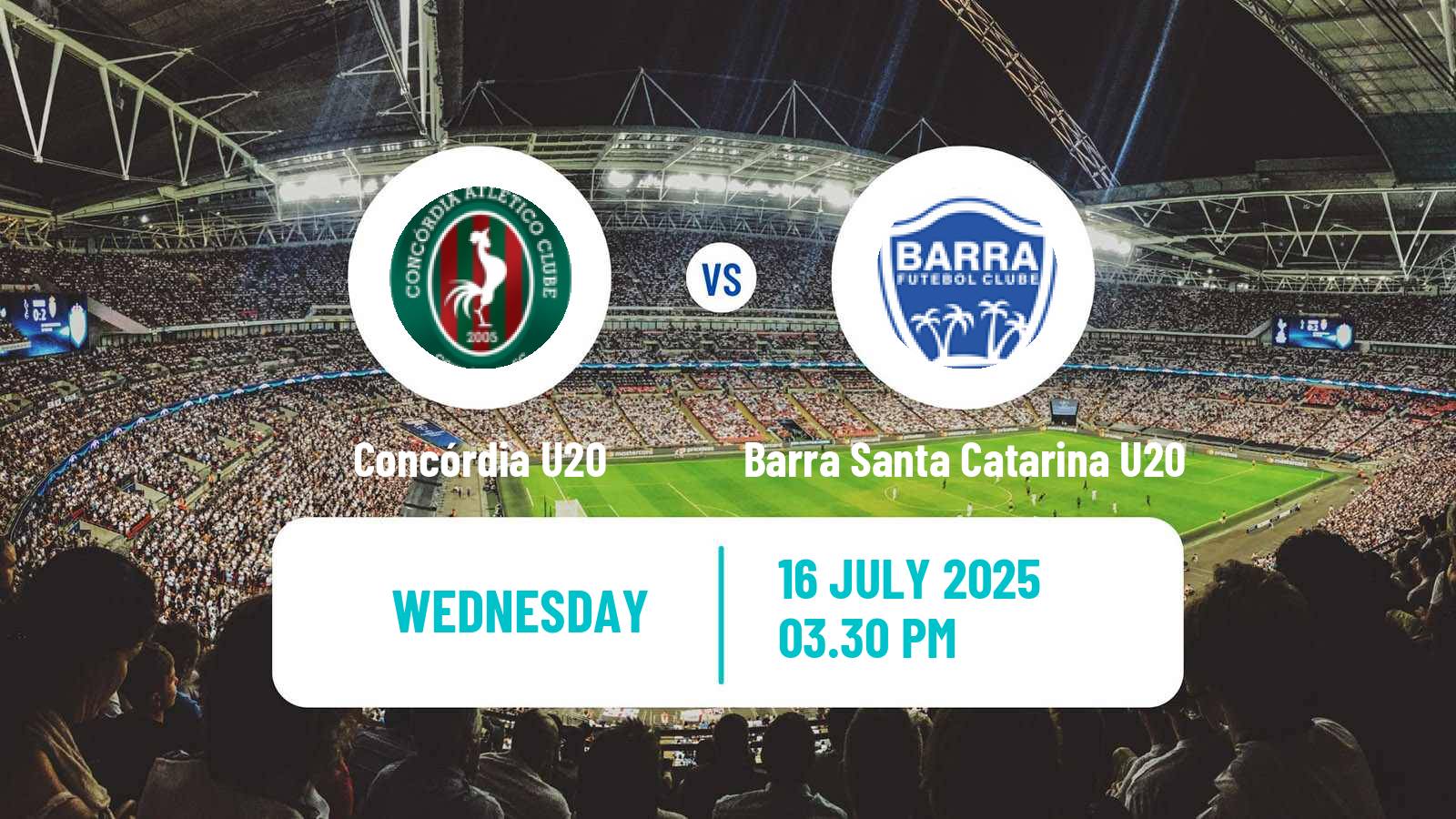 Soccer Brazilian Catarinense U20 Concórdia U20 - Barra Santa Catarina U20