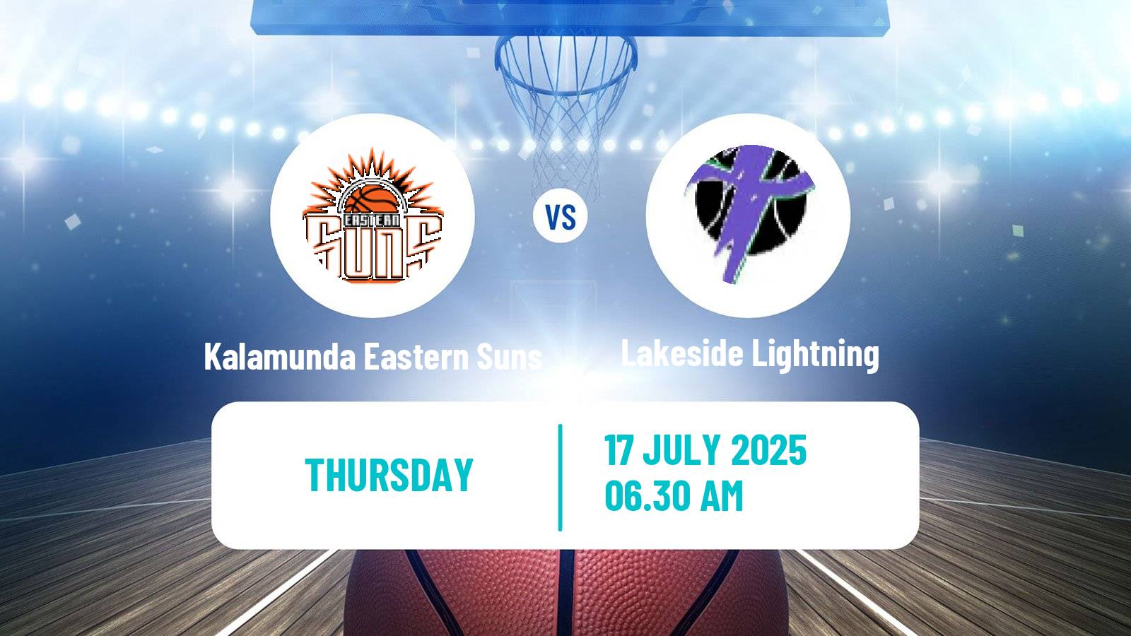 Basketball Australian NBL1 West Women Kalamunda Eastern Suns - Lakeside Lightning