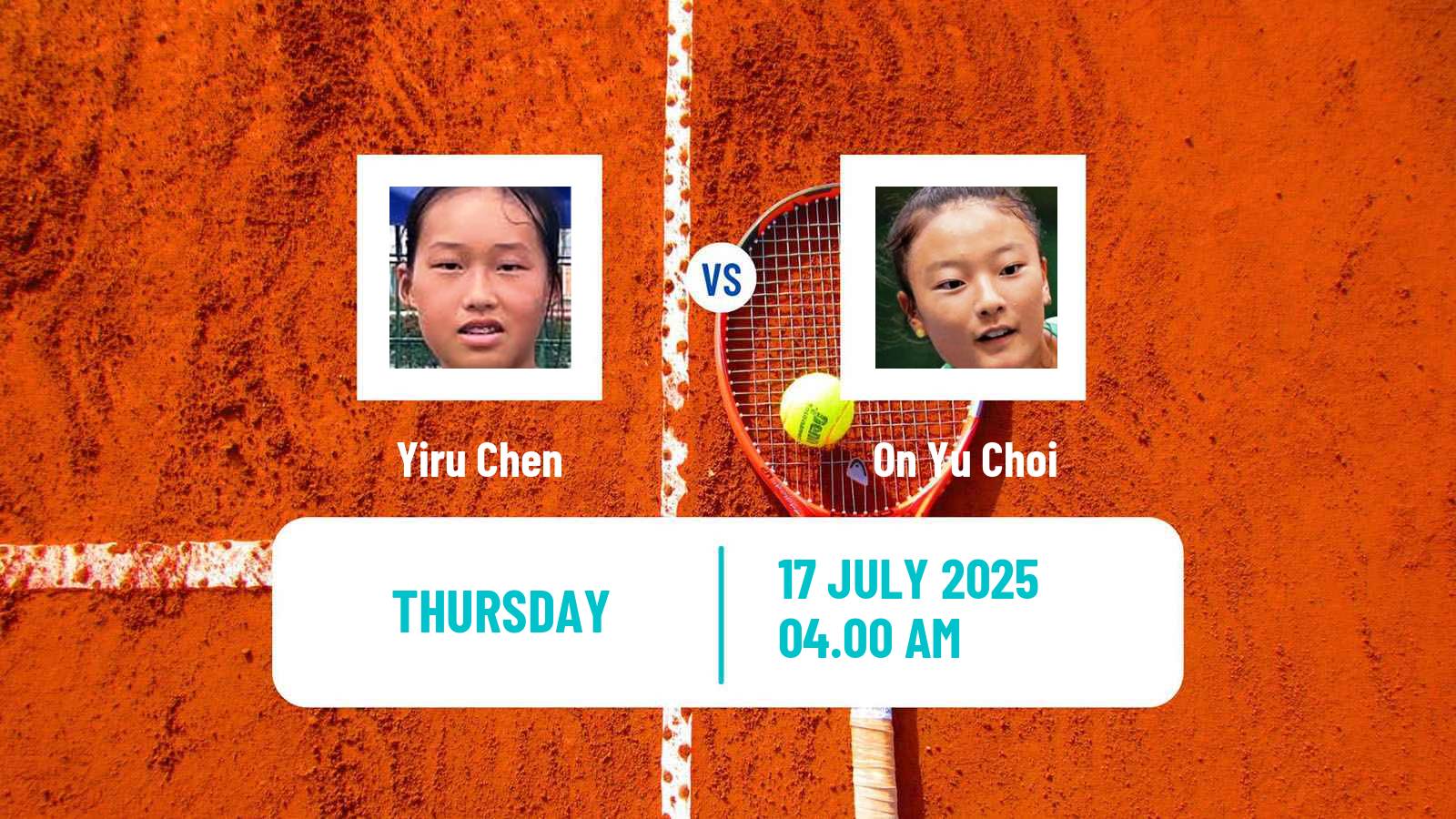 Tennis ITF W15 Luan Women Yiru Chen - On Yu Choi