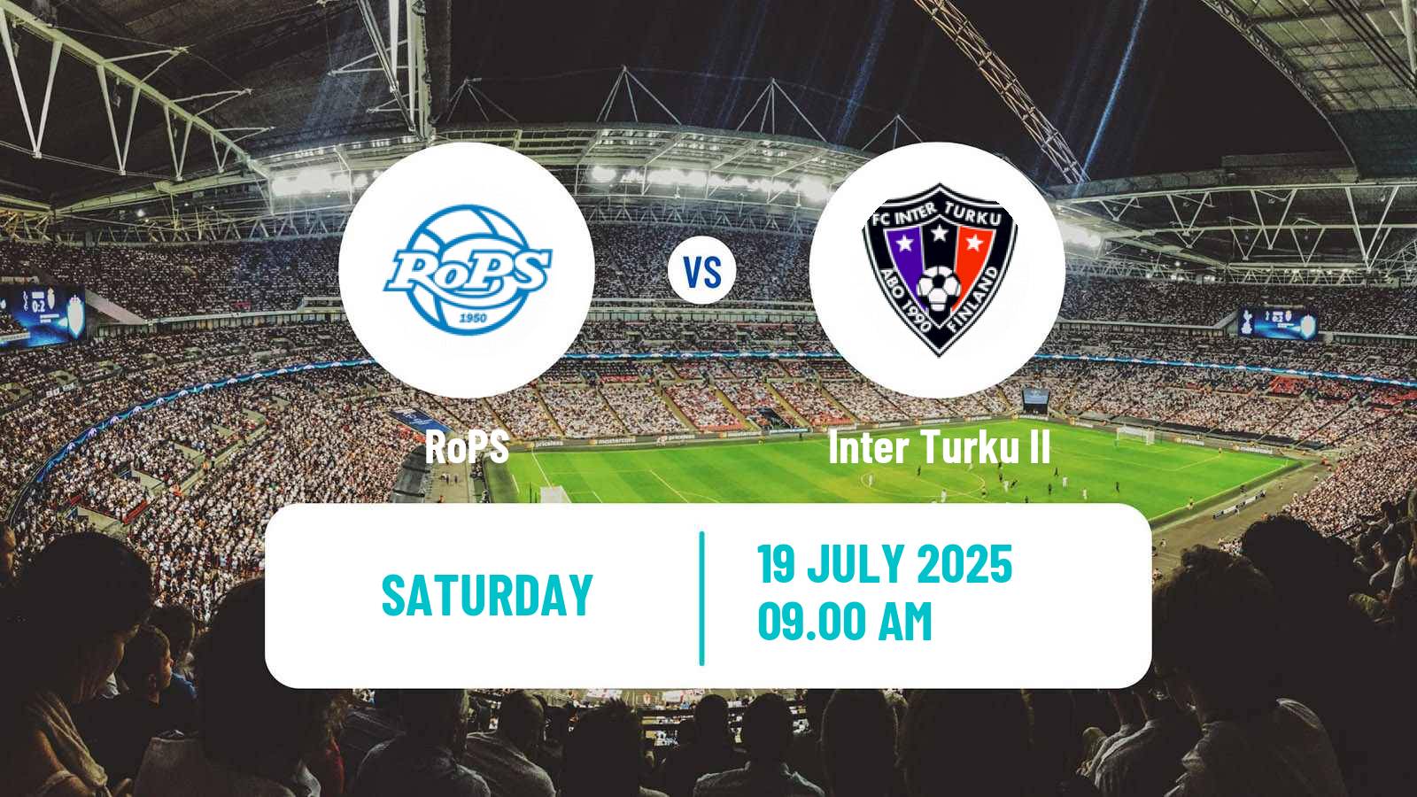 Soccer Finnish Ykkonen RoPS - Inter Turku II