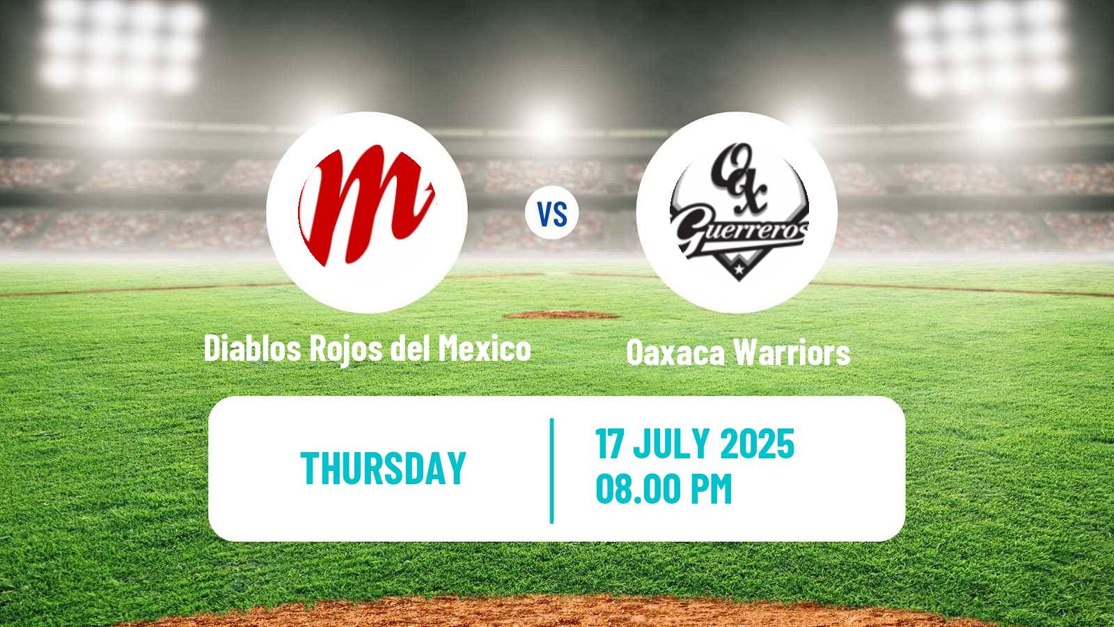 Baseball LMB Diablos Rojos del Mexico - Oaxaca Warriors