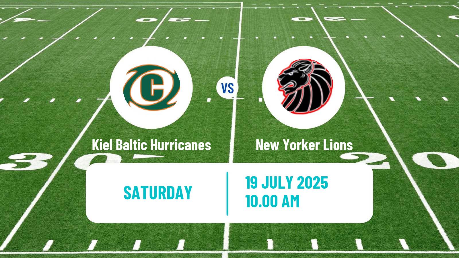 American football German GFL Kiel Baltic Hurricanes - New Yorker Lions