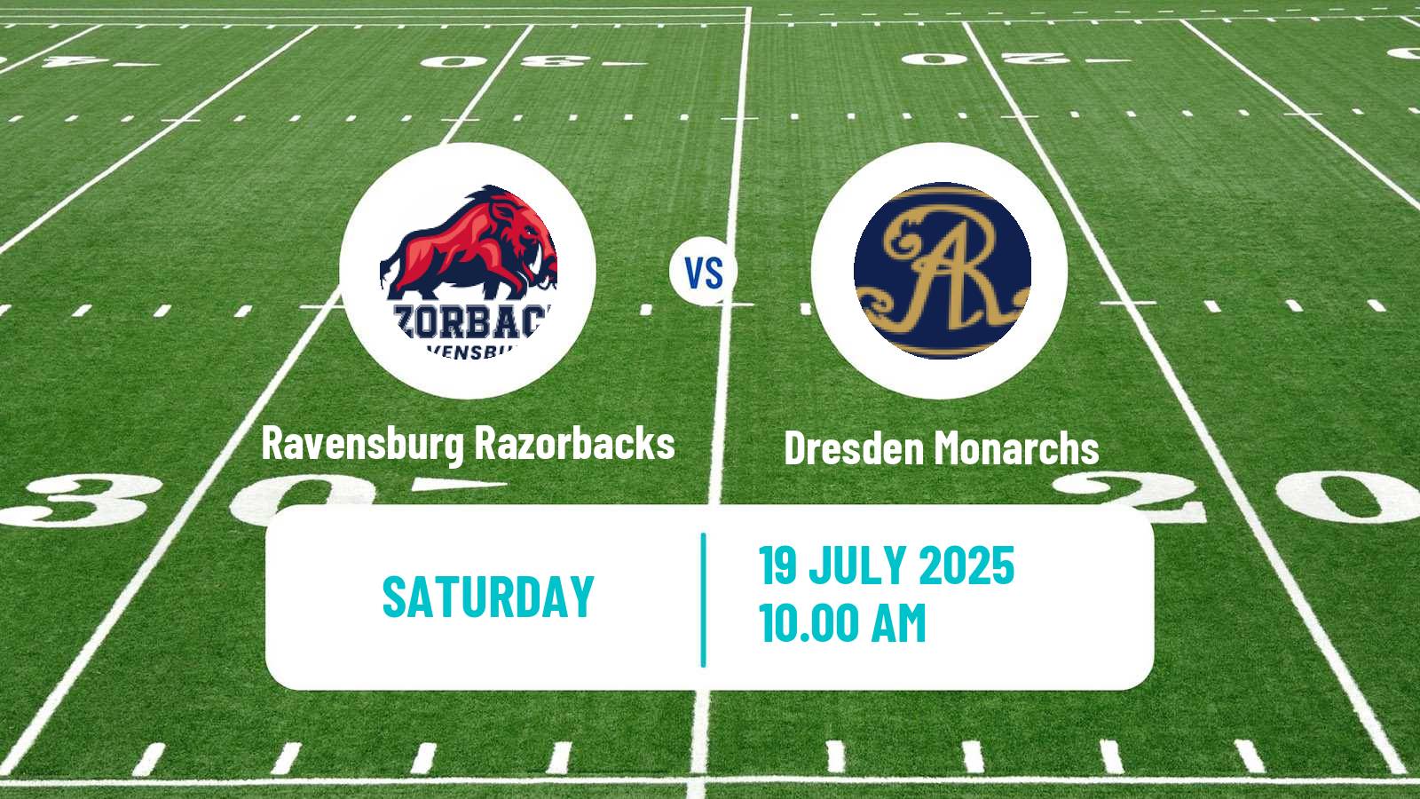 American football German GFL Ravensburg Razorbacks - Dresden Monarchs