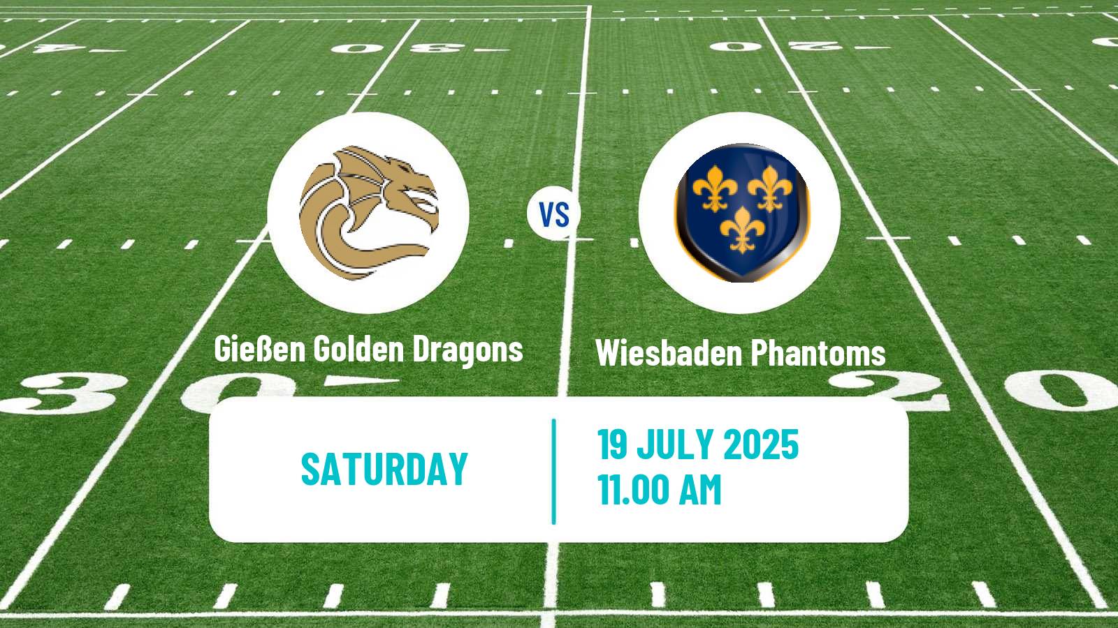 American football German GFL 2 Gießen Golden Dragons - Wiesbaden Phantoms