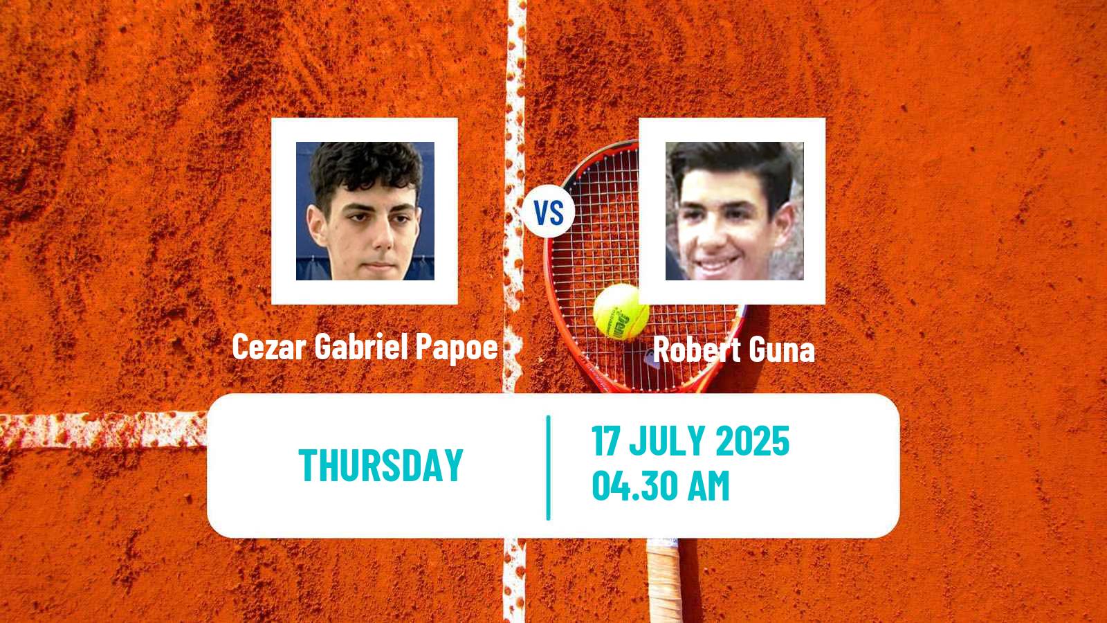 Tennis ITF M15 Slobozia Men Cezar Gabriel Papoe - Robert Guna