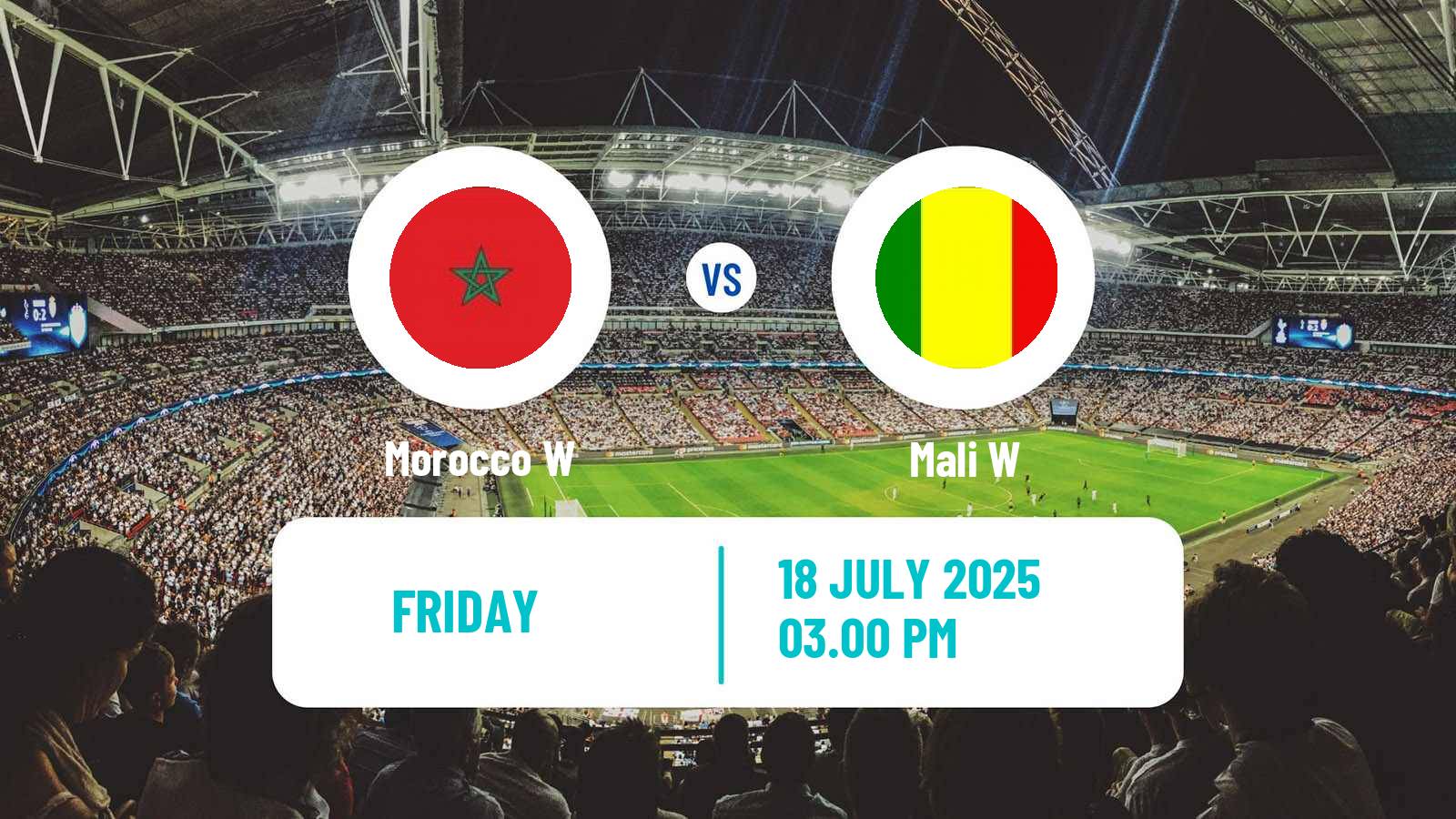 Soccer Africa Cup of Nations Women Morocco W - Mali W
